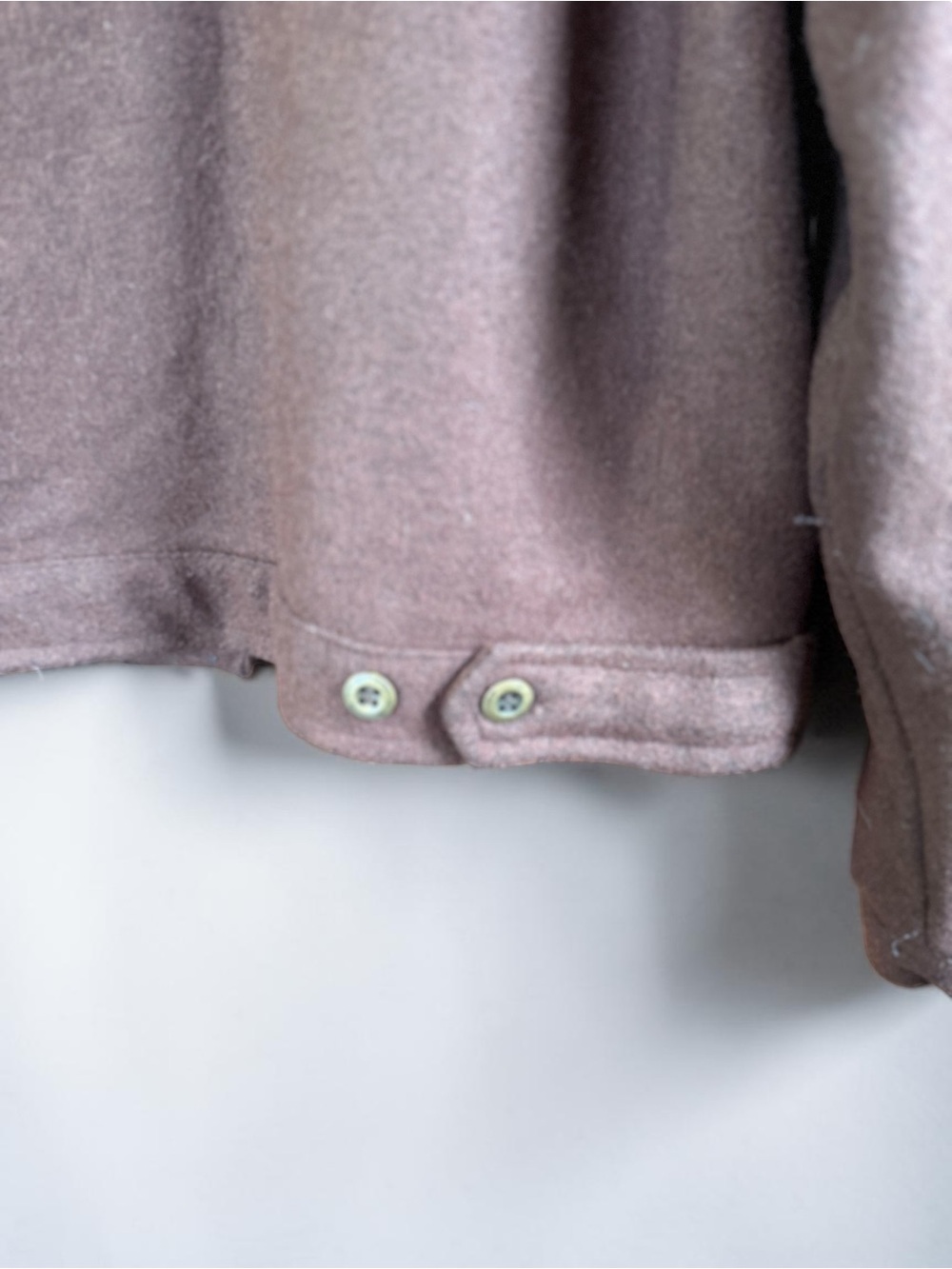 Erika & Co Vintage Brown Wool Cropped Jacket Womens Utility Shacket Pocket Large - Picture 7 of 8